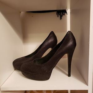 Topshop Snake Embossed Platforms